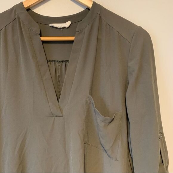 Lush olive green tunic top oversized medium - Picture 6 of 6